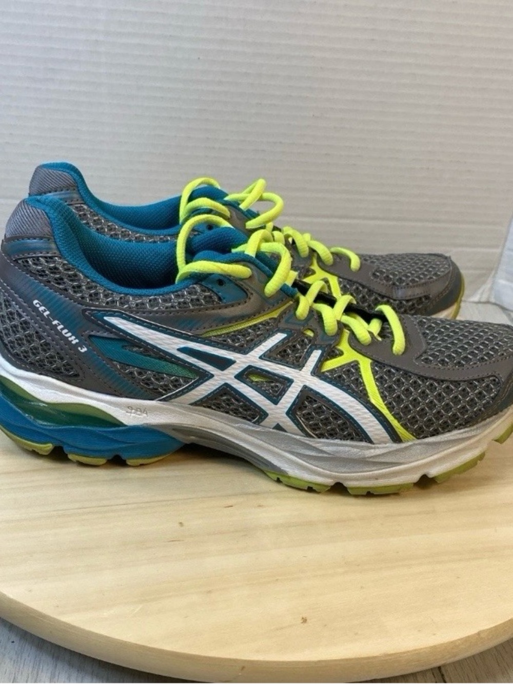 ASICS Women's T664N Gel-Flux 3 Gray Blue Walking Running Shoes Size 7.5 M